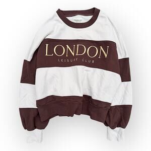 Abercrombie & Fitch Brown and White Sweatshirt